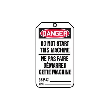 Accuform RP-Plastic, 3-1/4 in Width, 0.075 in Height, , 25 PK TCF131CTP